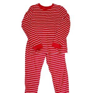 Jammies for your Families Girls Stripe Red & White Set of Pajamas Size L (10/12)
